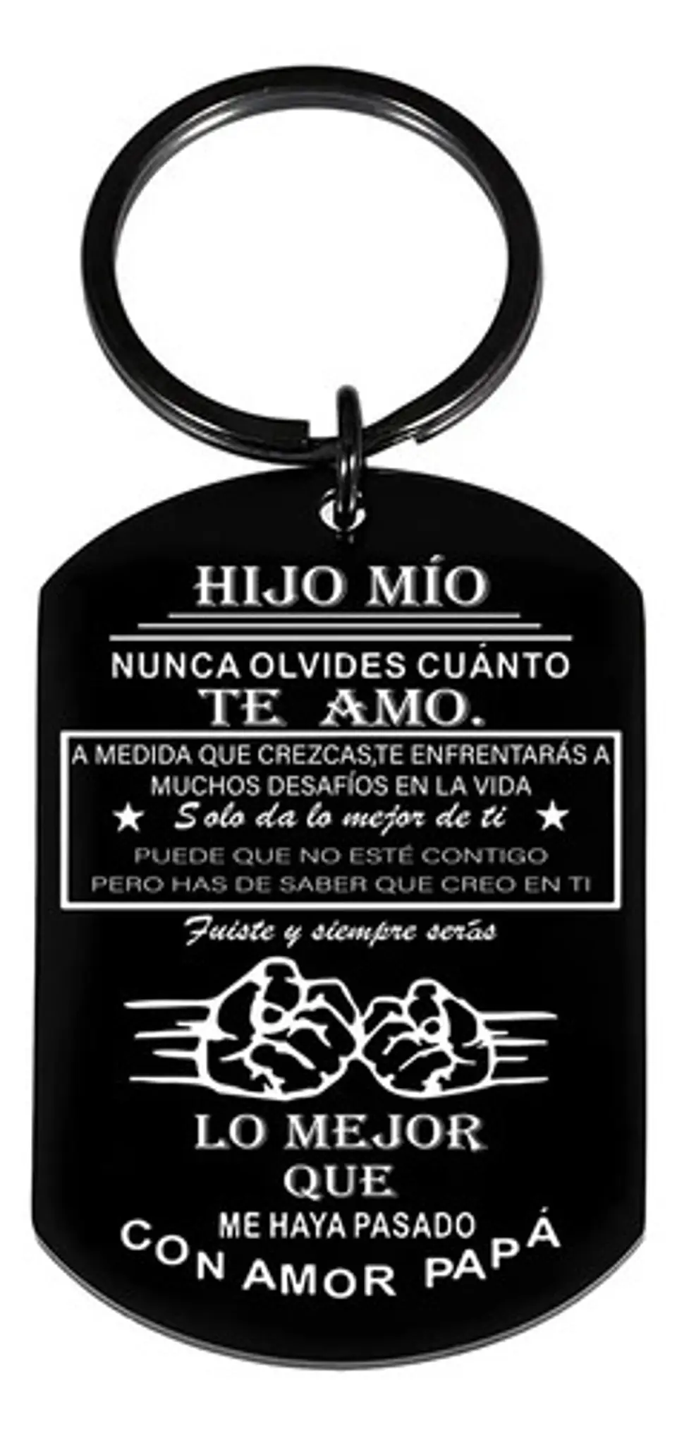 Llavero Regalo Hijo Hombre Niños + Bolsa Terciopelo Joyas 2