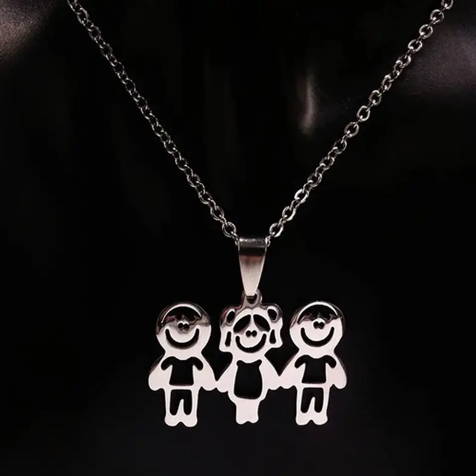 Cadena Colgante Regalo Familia Hijos(as) Niños Más Diseños  2