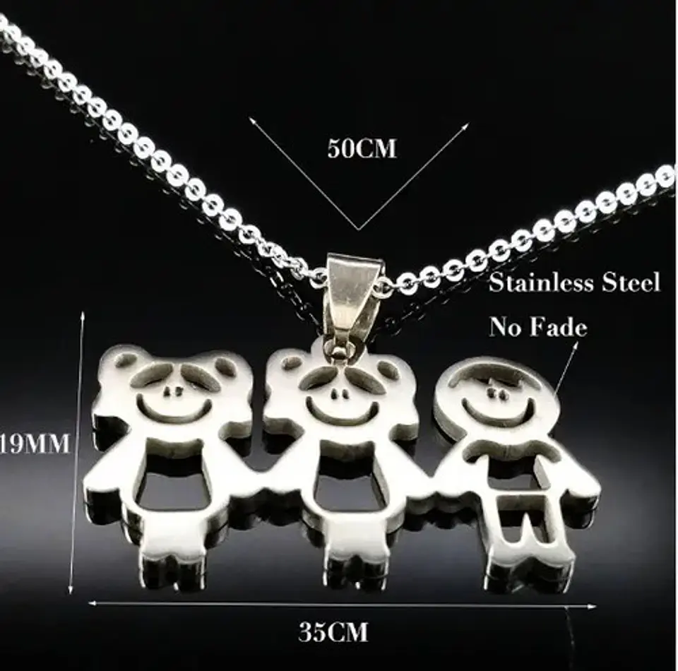 Cadena Colgante Regalo Familia Hijos(as) Niños Más Diseños  5