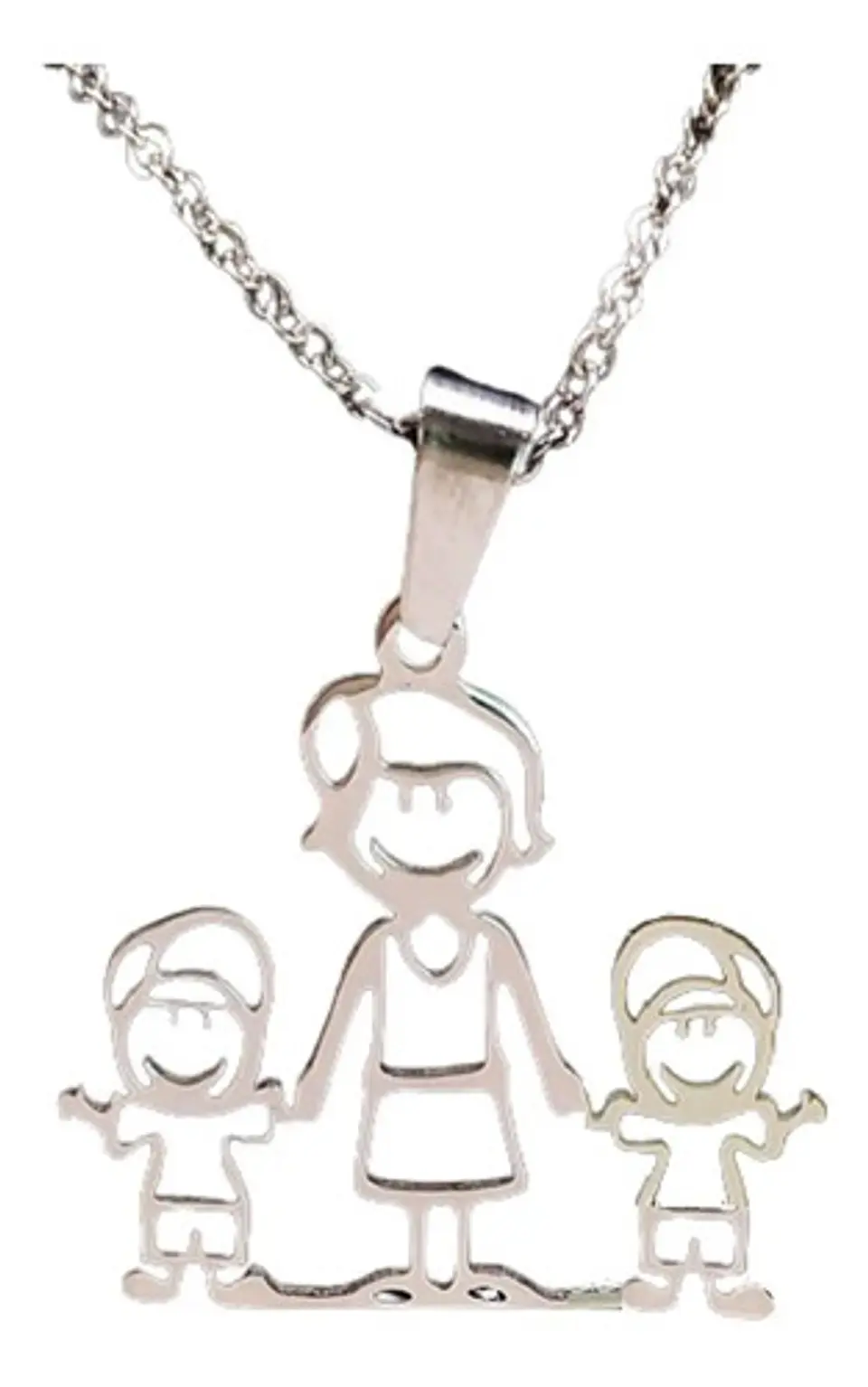 Collar Familia Mamá Hijos + Caja Regalo Joyas 1