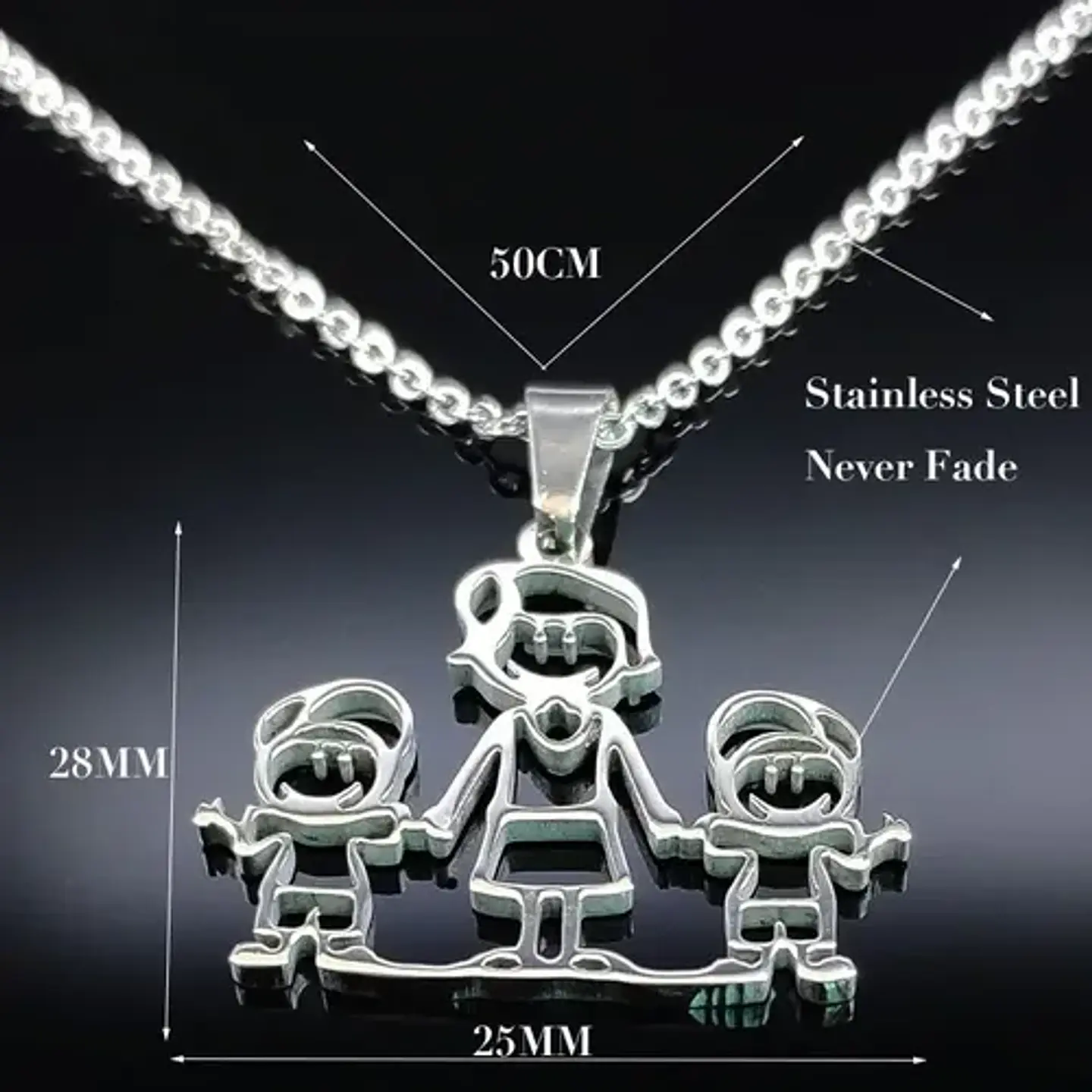 Collar Familia Mamá Hijos + Caja Regalo Joyas 4