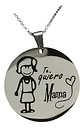 Cadena Colgante Mamá Te Quiero + Globo Metálico Caja Regalo - Miniatura 1