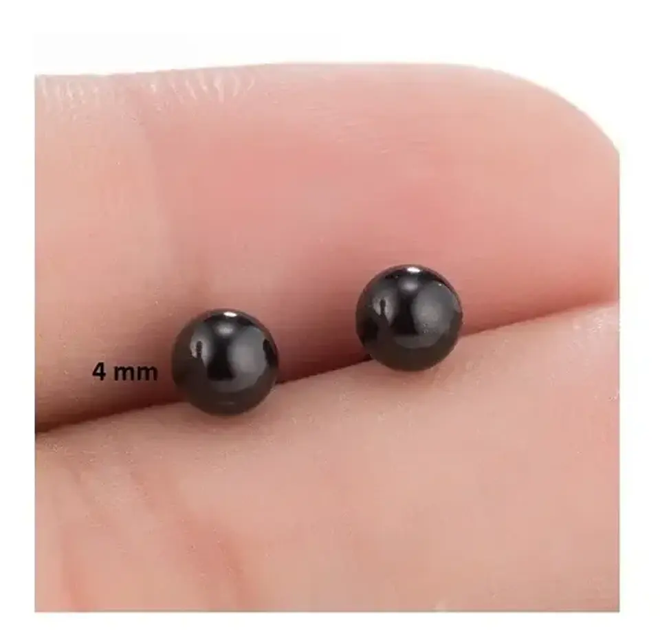 Aros Esfera Regalo Hombre Mujer Niña + Bolsa Joyas 2