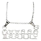 Cadena Colgante Familia Papá Mamá Hijos Niños + Caja Regalo - Miniatura 1