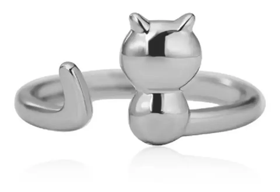 Anillo Gato Ajustable + Caja Regalo Joyas 2