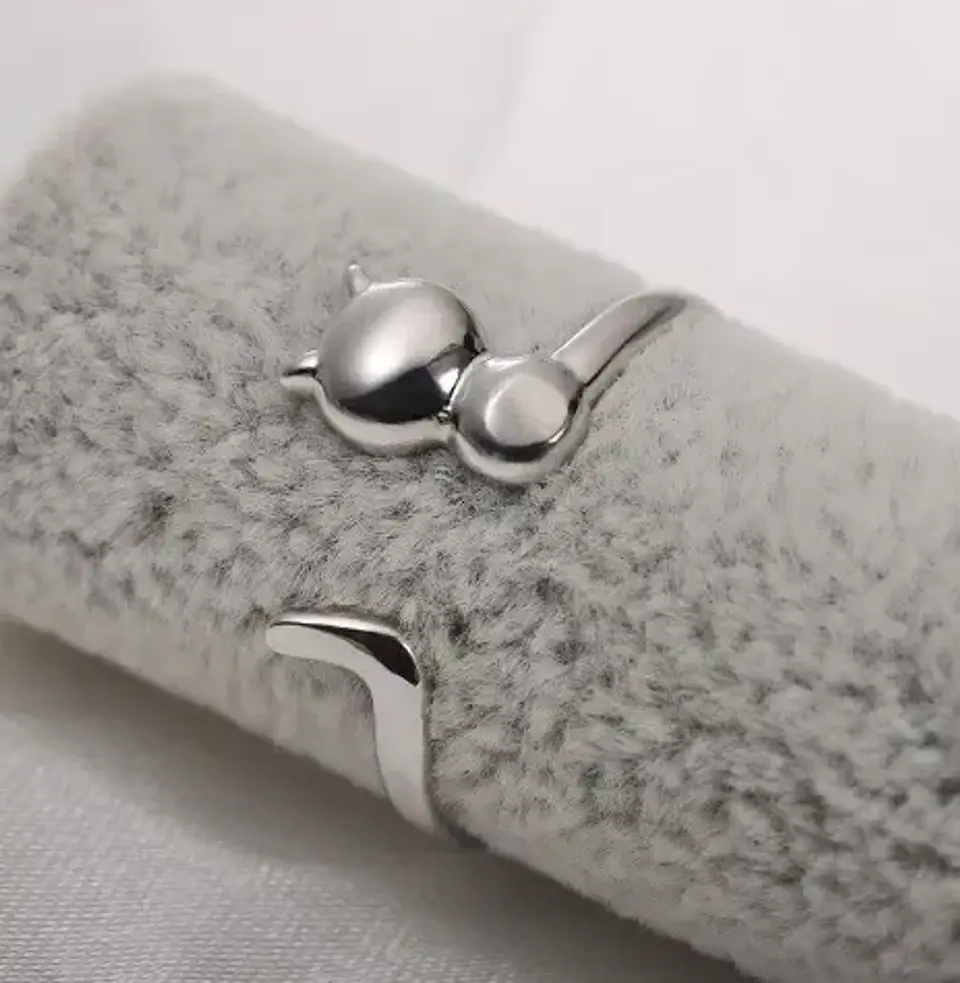 Anillo Gato Ajustable + Caja Regalo Joyas 4