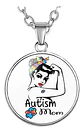 Cadena Y Colgante Tea Autismo Mamá + Caja Regalo  - Miniatura 1