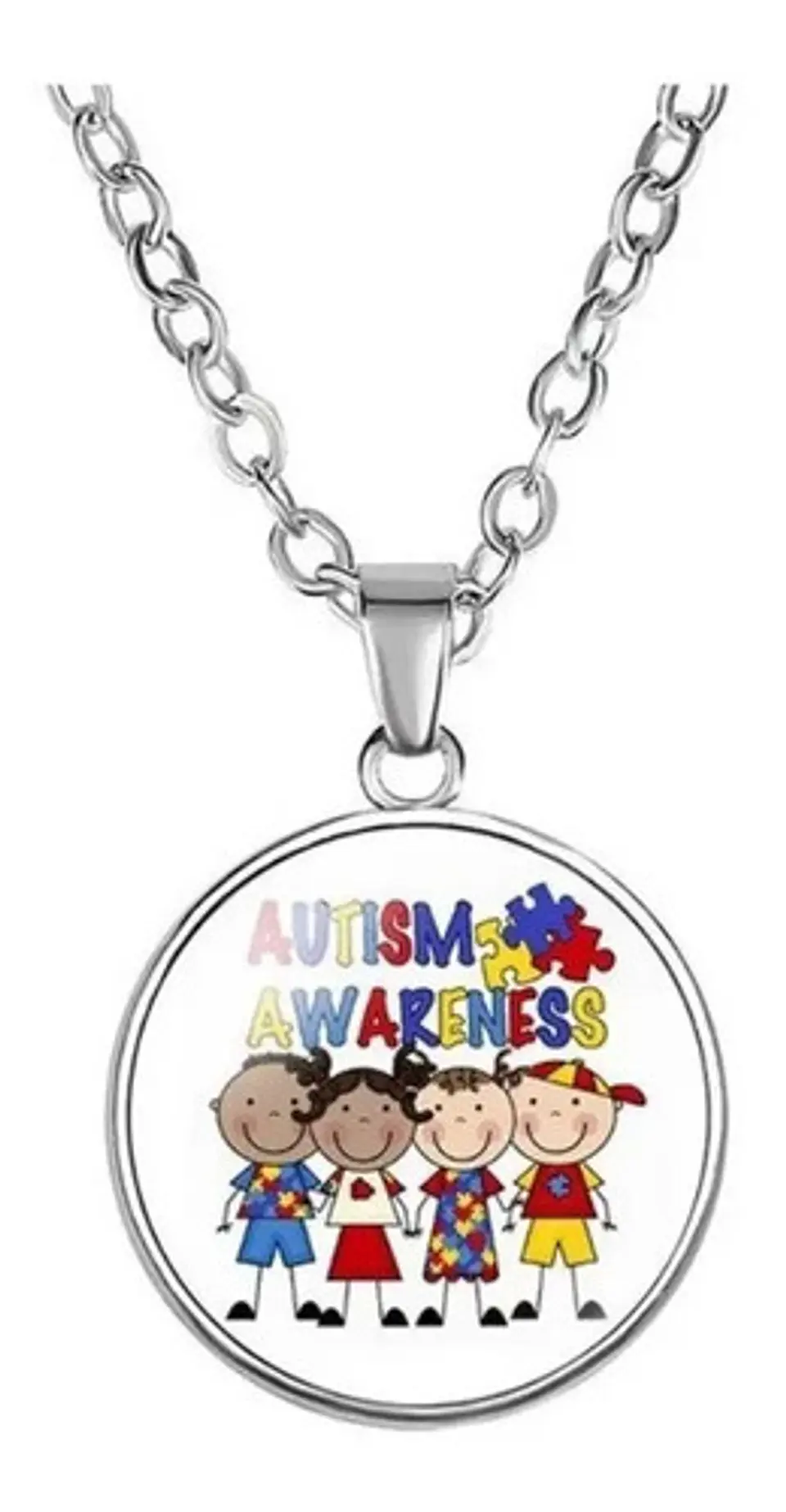Cadena Y Colgante Tea Autismo Mamá + Caja Regalo  11