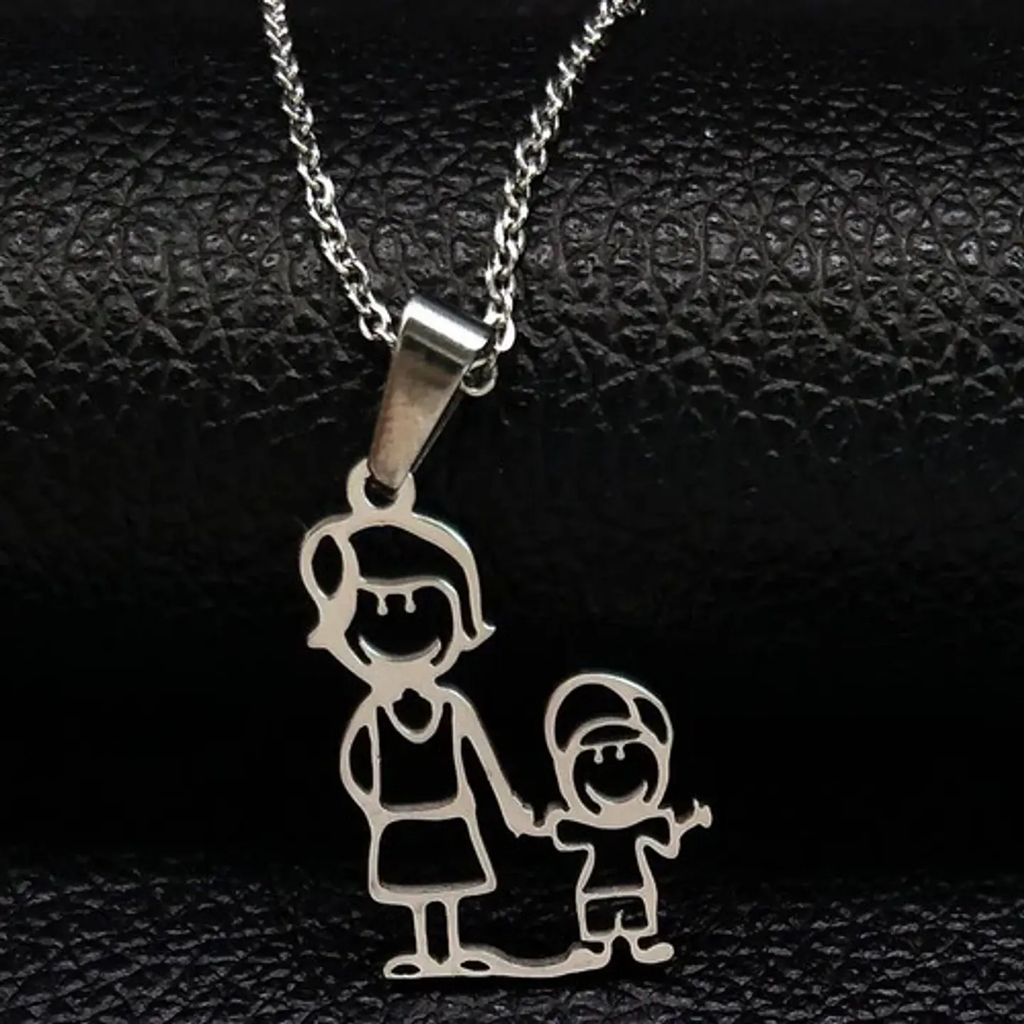 Collar Familia Mamá Hijos Varios Diseños + Caja Regalo 3