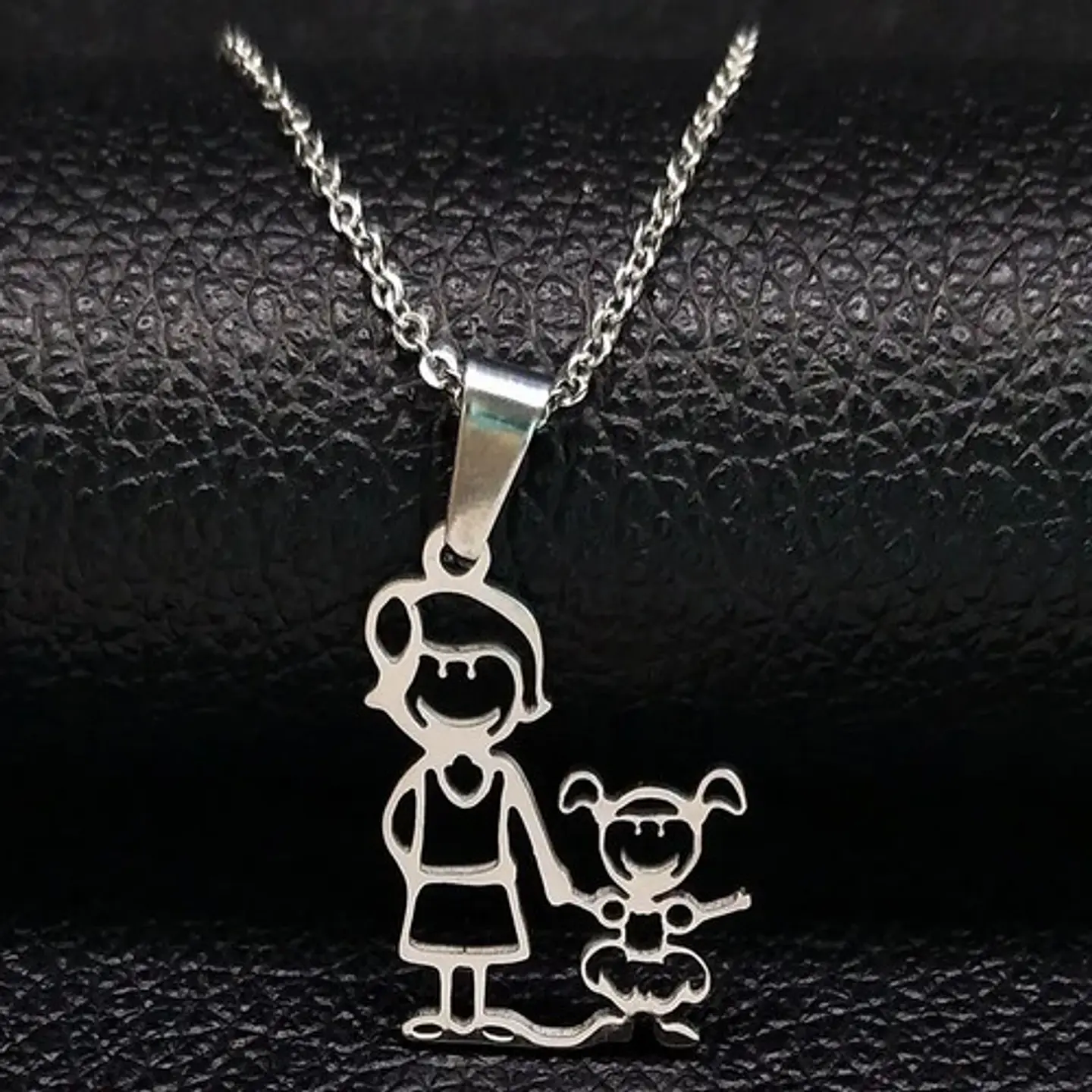 Collar Familia Mamá Hijos Varios Diseños + Caja Regalo 4