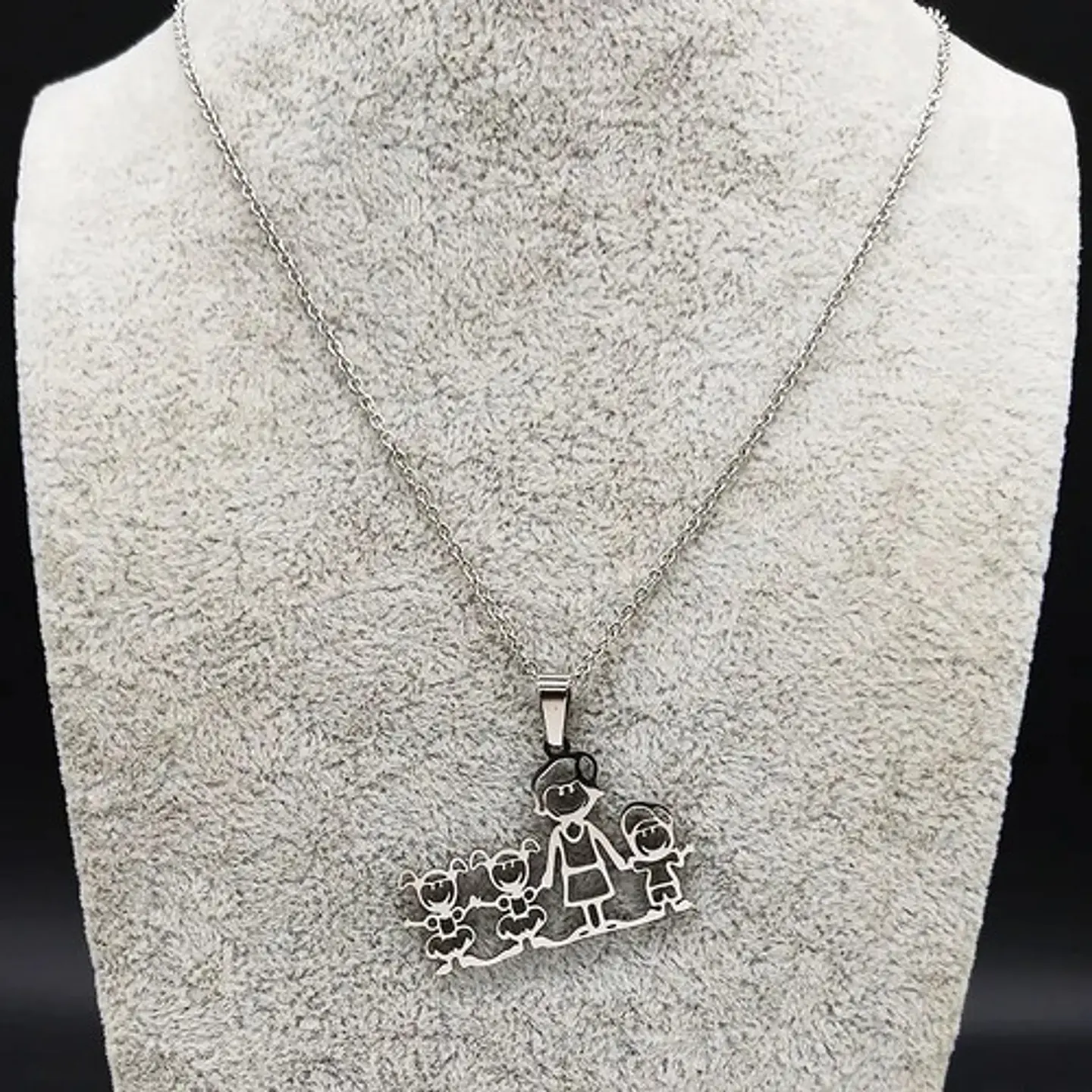 Collar Familia Mamá Hijos Varios Diseños + Caja Regalo 9