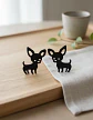Aros Perro Chihuahua Regalo Mujer Niña  + Bolsa Joyas - Miniatura 2