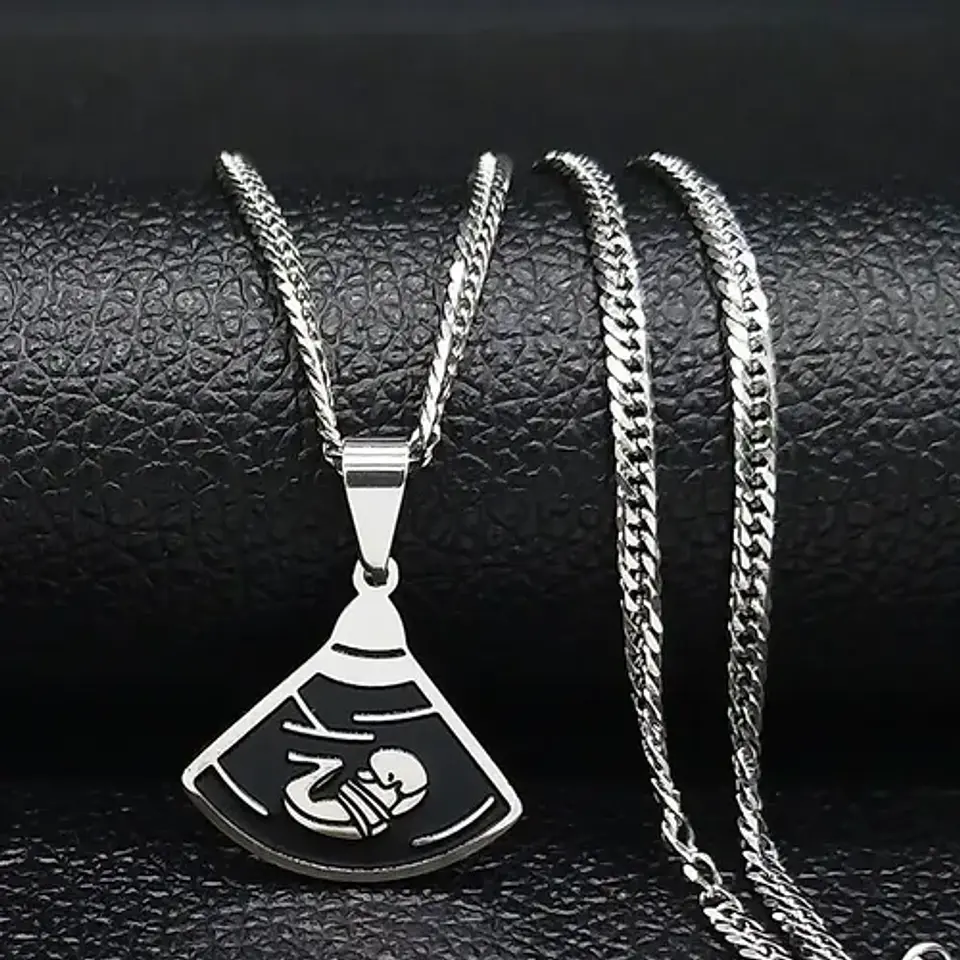 Collar Ecografía Bebé Embarazo Padres + Caja Regalo Joyas 2