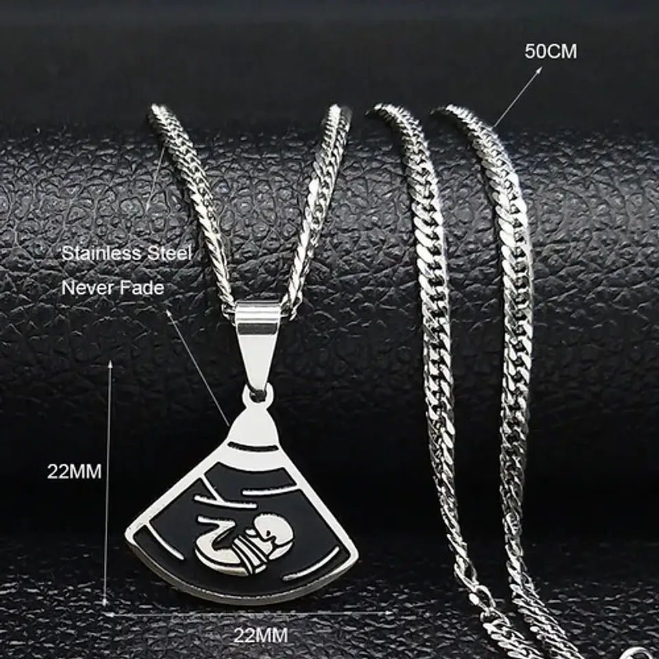 Collar Ecografía Bebé Embarazo Padres + Caja Regalo Joyas 3