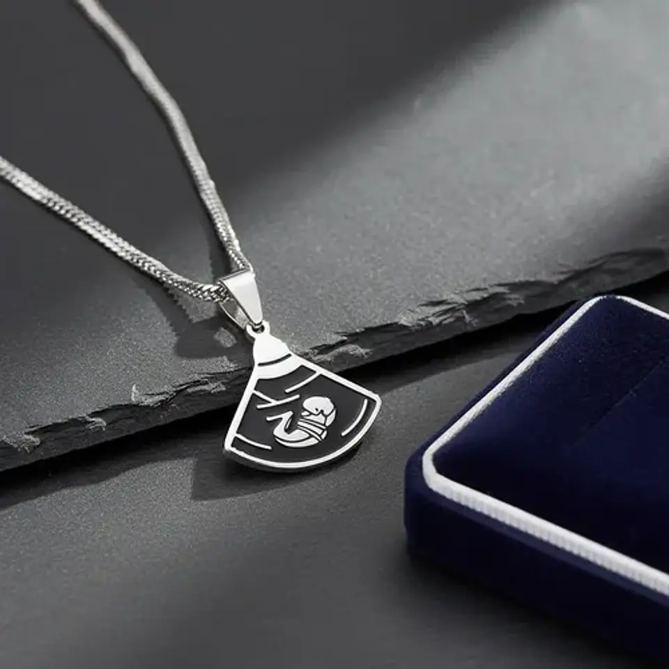 Collar Ecografía Bebé Embarazo Padres + Caja Regalo Joyas 5