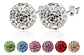 Aros Colores Cristales Incrustados X8 Par + Caja Regalo Joya - Miniatura 1