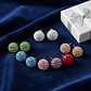 Aros Colores Cristales Incrustados X8 Par + Caja Regalo Joya - Miniatura 4