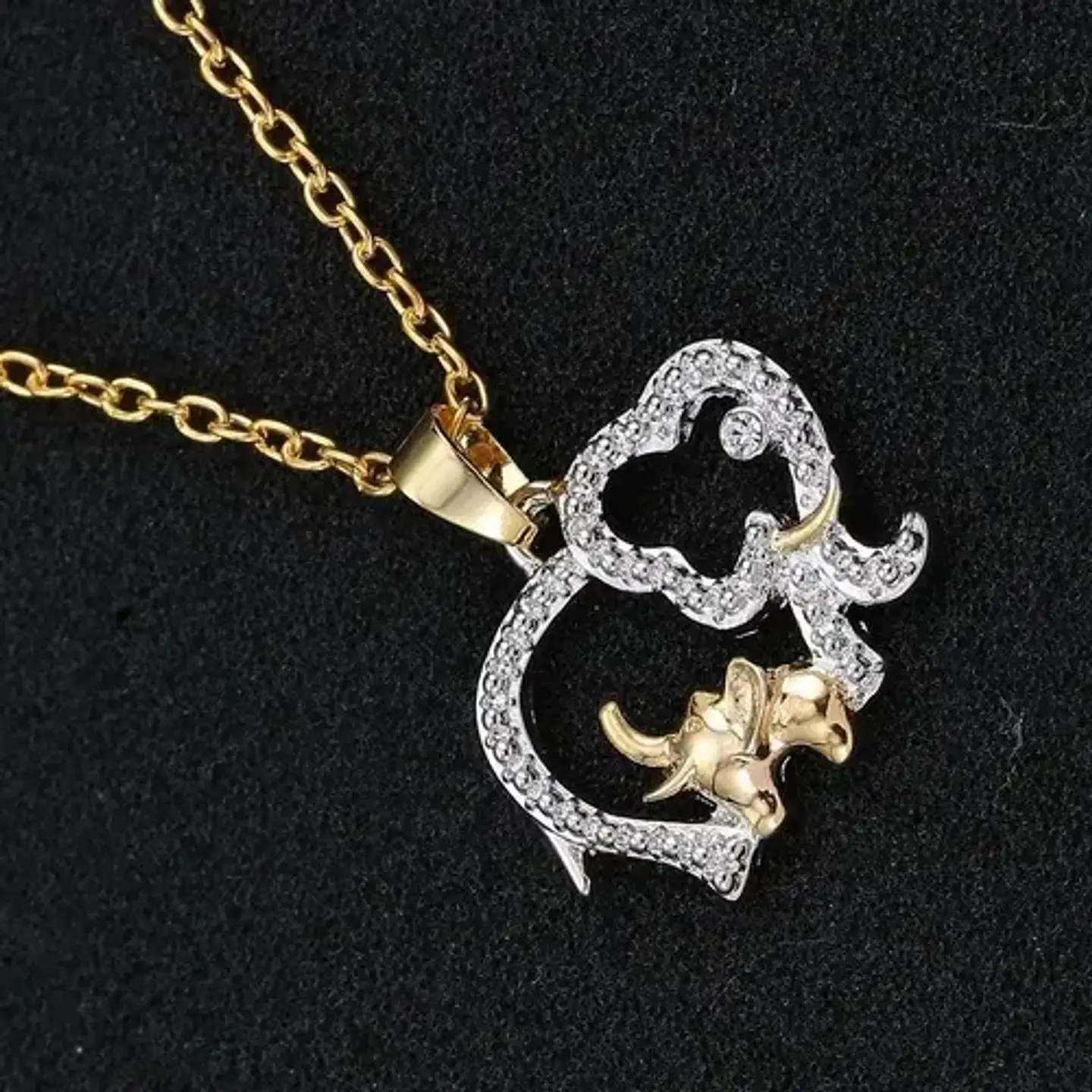 Cadena Mamá Hijo Elefantes+ Globo Y Caja Regalo San Valentin 3