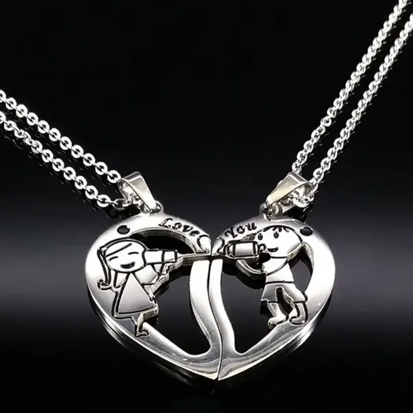 Cadenas Y Colgantes Corazón Regalo San Valentin Enamorados  3