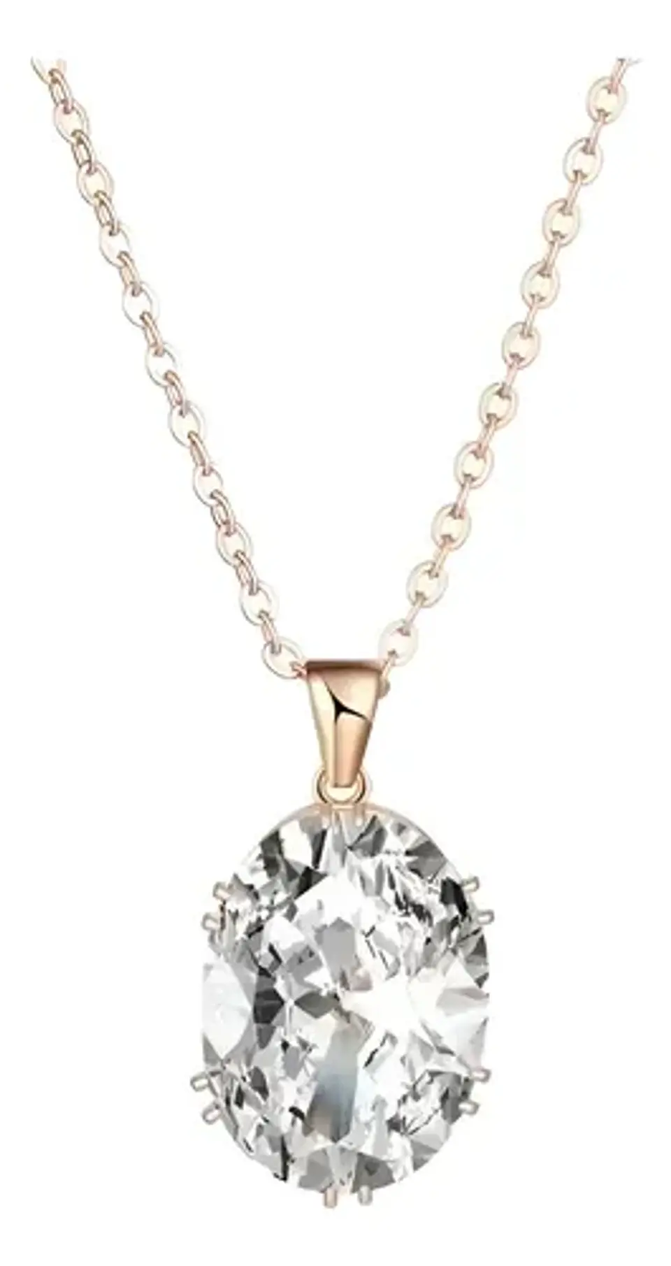 Collar Cristal Blanco Circonita Mujer + Bolsa Regalo Joyas 1