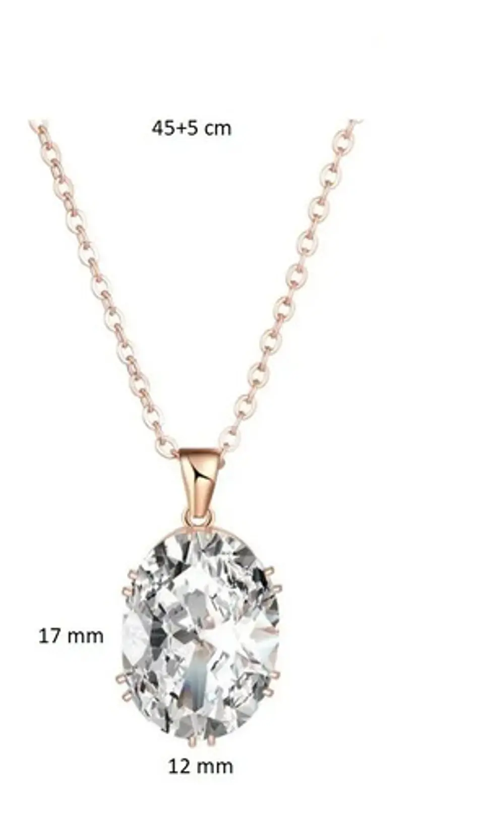 Collar Cristal Blanco Circonita Mujer + Bolsa Regalo Joyas 2