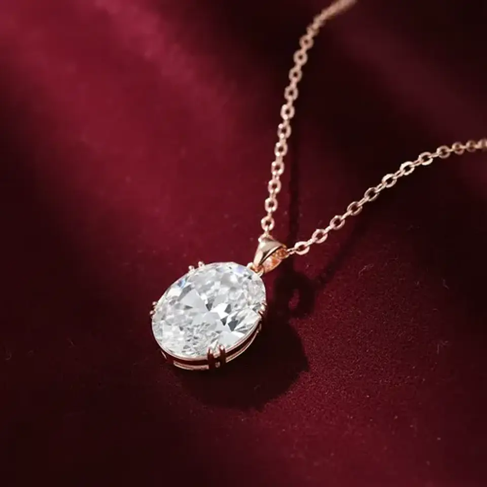 Collar Cristal Blanco Circonita Mujer + Bolsa Regalo Joyas 3