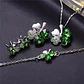 Conjunto Trébol Cadena Pulsera Aros Broche + Bolsa Regalo - Miniatura 2