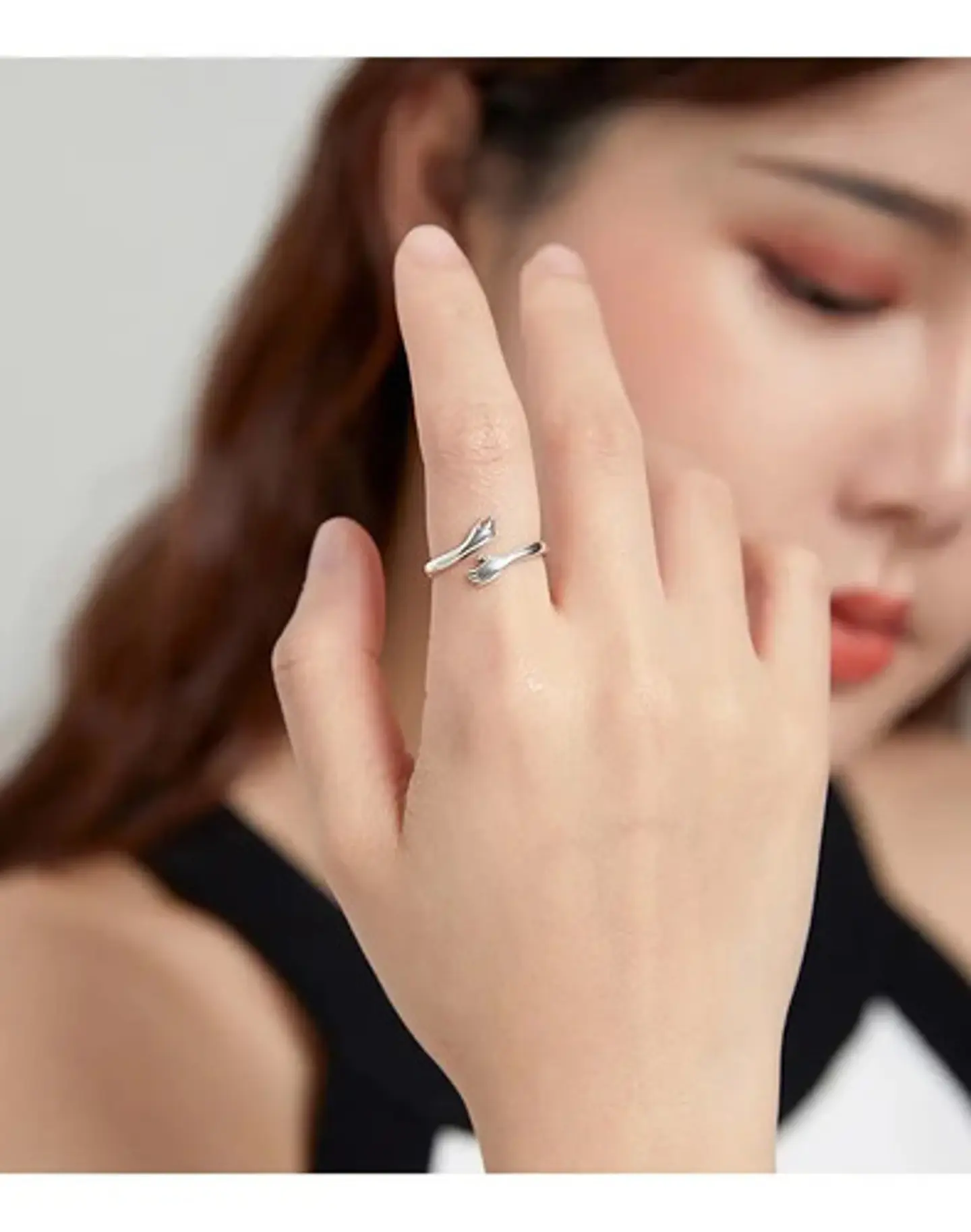 Anillo Plata 925 Ajustable Abrazo Amor Joyas Regalo Mujer 6