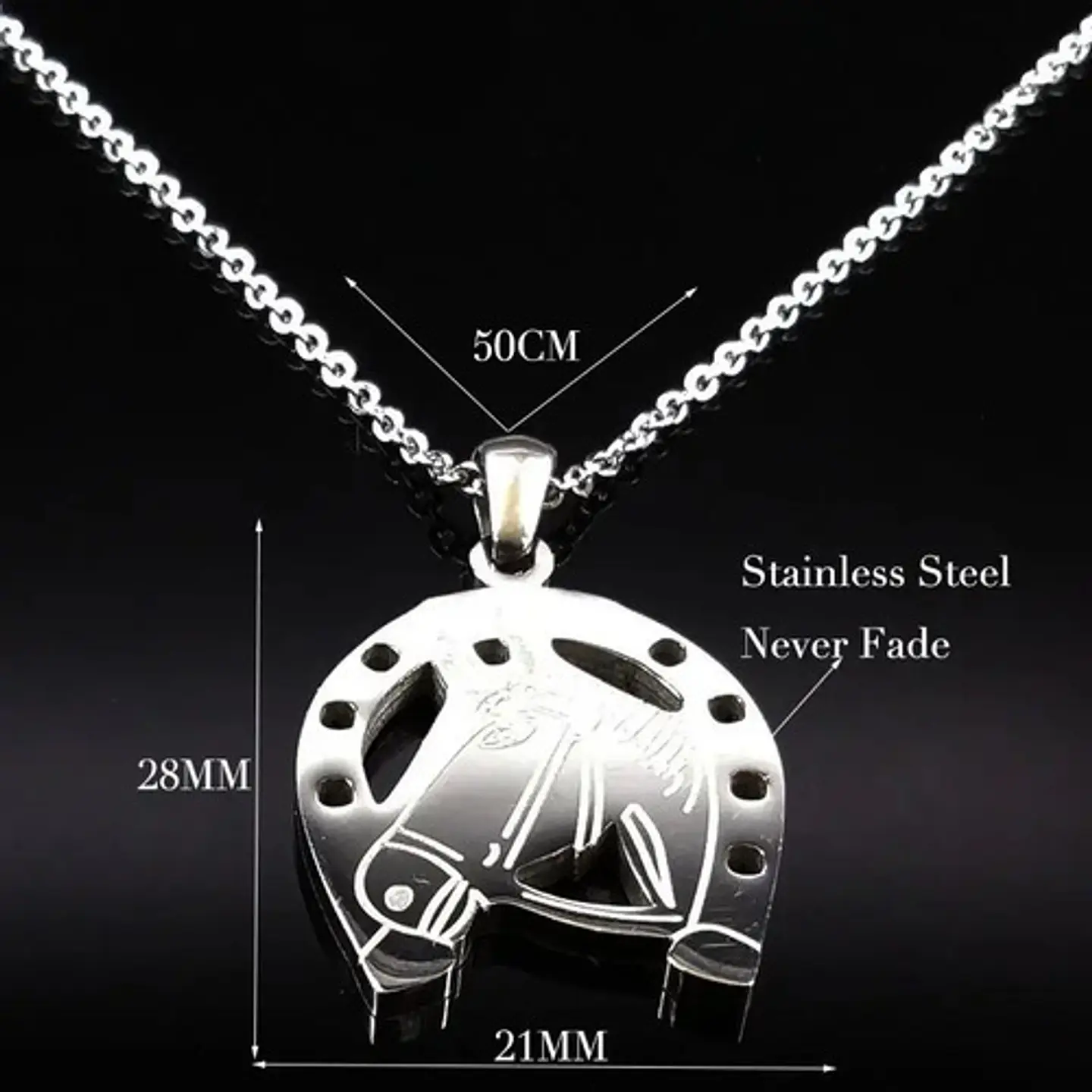 Collar Caballo Herradura Equinoterapia + Caja Regalo Joyas 3