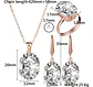 Conjunto Cristal Collar Aros Anillo + Bolsa Regalo Joyas - Miniatura 3