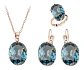 Conjunto Cristal Collar Aros Anillo + Bolsa Regalo Joyas - Miniatura 8