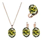 Conjunto Cristal Collar Aros Anillo + Bolsa Regalo Joyas - Miniatura 17