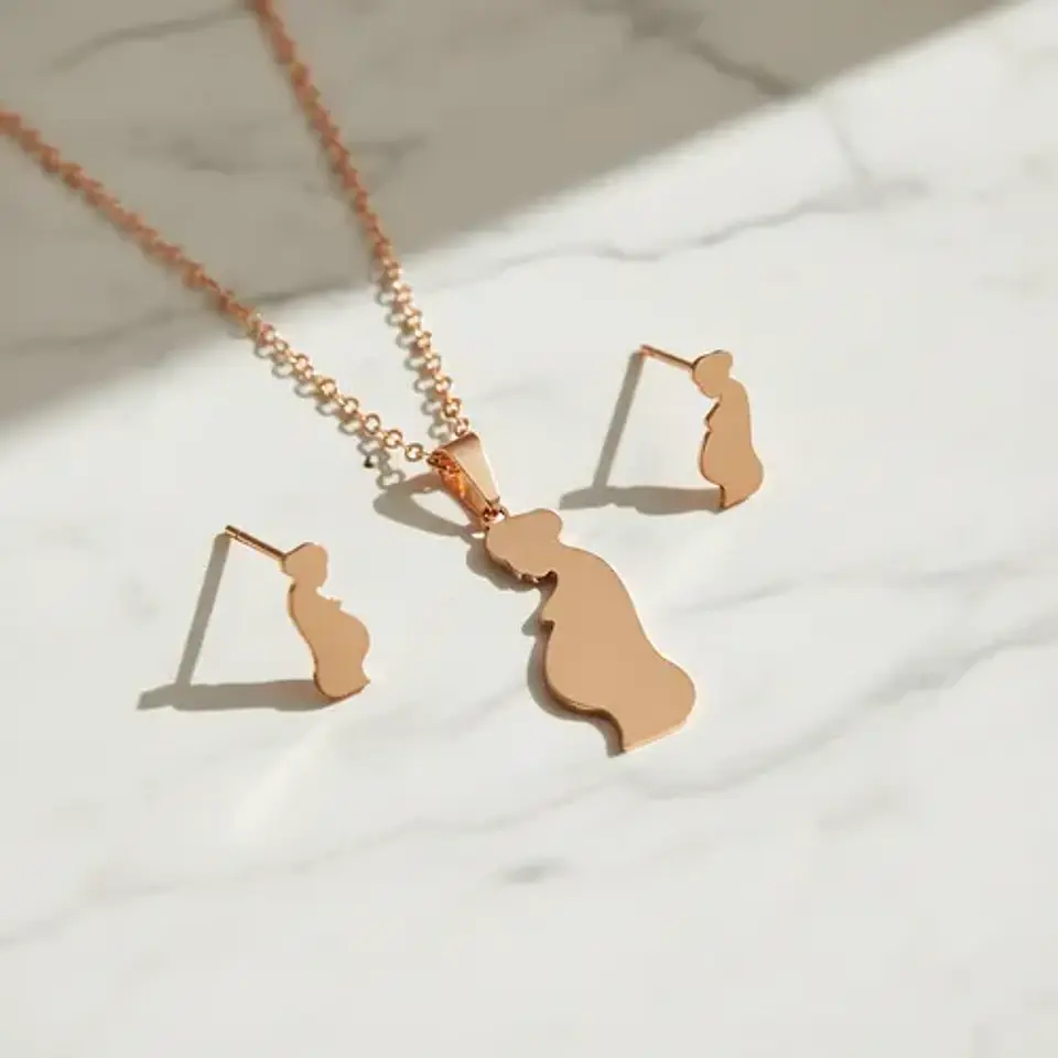 Conjunto Joyas Madre Hijo Regalo + Caja Y Globo Metálico  19