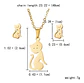 Conjunto Gato Cadena Colgante Aros Mujer Niña + Caja Regalo - Miniatura 3