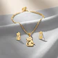 Conjunto Gato Cadena Colgante Aros Mujer Niña + Caja Regalo - Miniatura 4