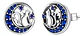 Aros Plata 925 Luna Gato Circones Joyas Regalo Mujer Niña - Miniatura 1