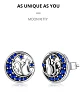 Aros Plata 925 Luna Gato Circones Joyas Regalo Mujer Niña - Miniatura 3