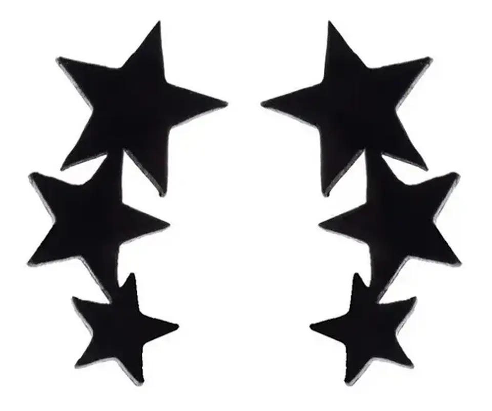Aros Estrellas Regalo Mujer Niña  + Bolsa Joyas 1