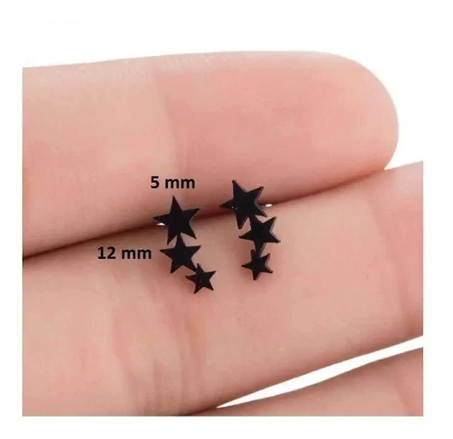 Aros Estrellas Regalo Mujer Niña  + Bolsa Joyas 2