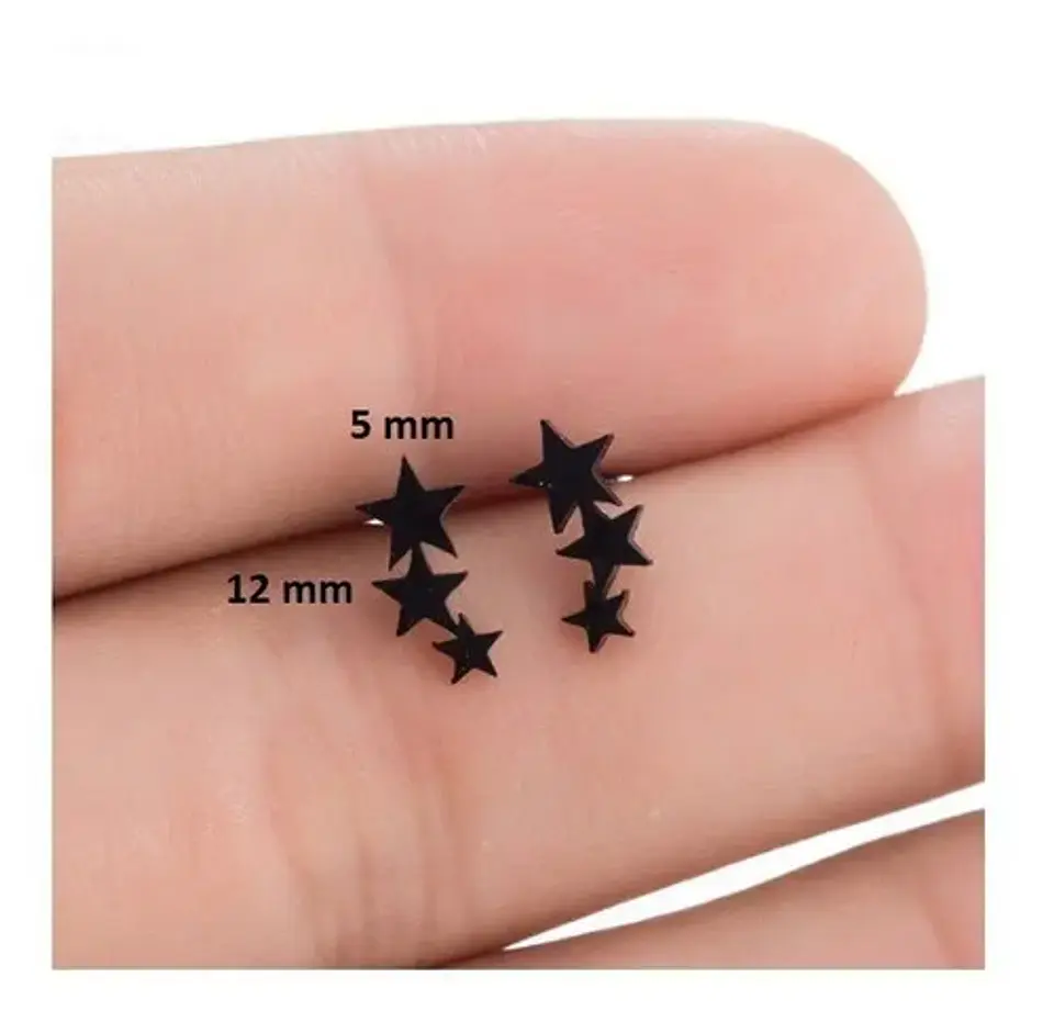 Aros Estrellas Regalo Mujer Niña  + Bolsa Joyas 2