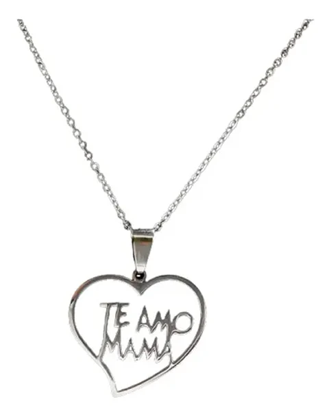 Cadena Colgante Regalo Mamá Te Amo + Globo Metálico + Caja 