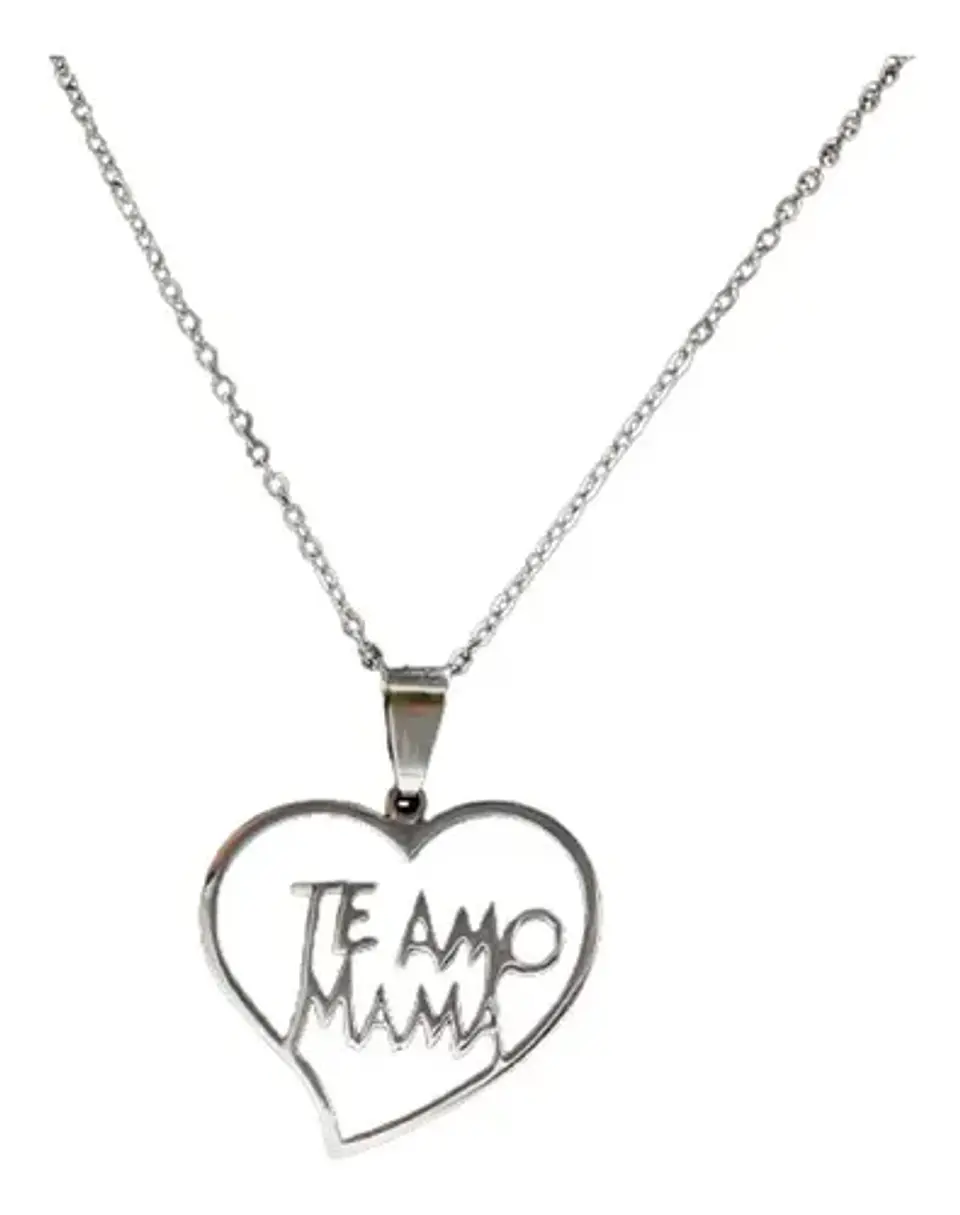 Cadena Colgante Regalo Mamá Te Amo + Globo Metálico + Caja  1