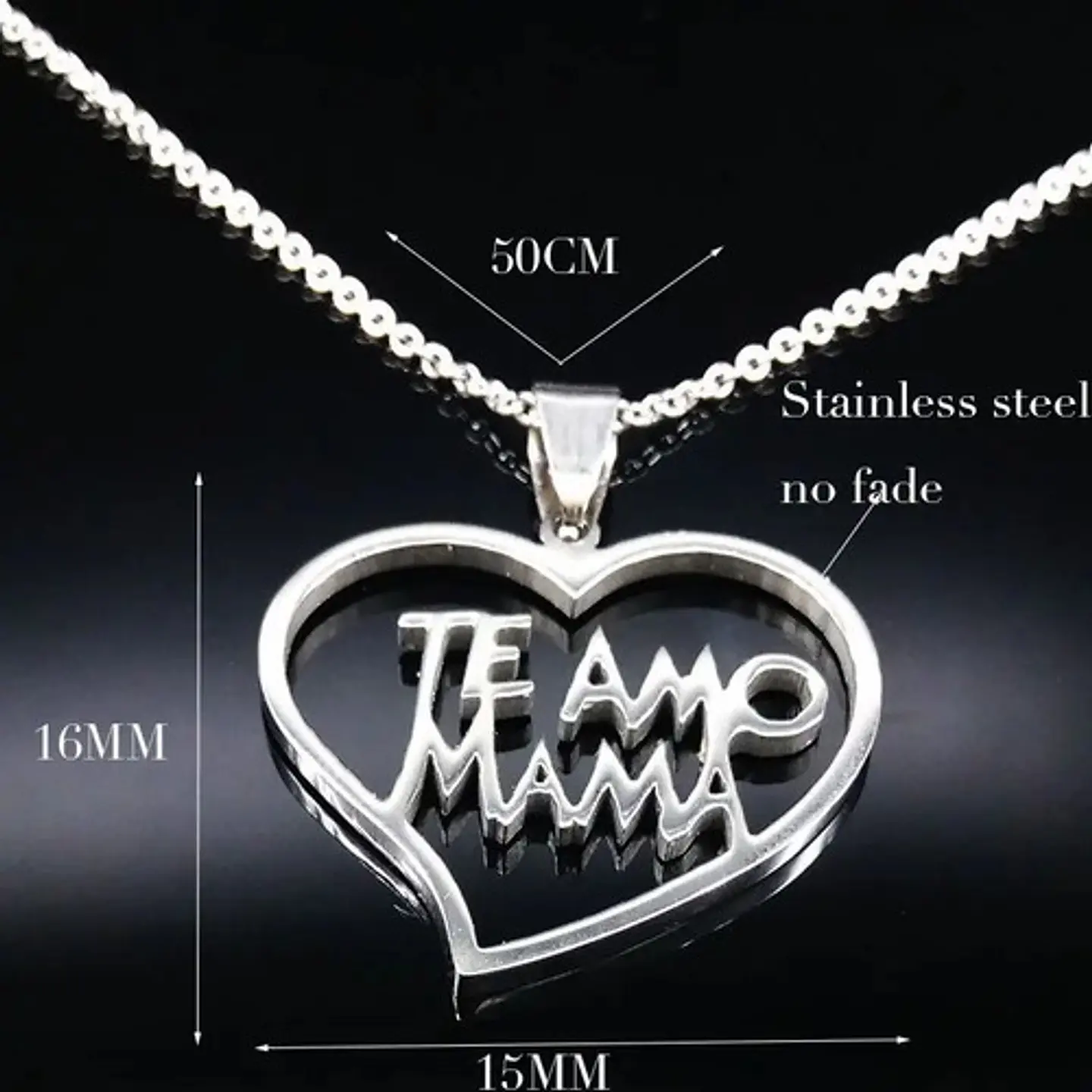 Cadena Colgante Regalo Mamá Te Amo + Globo Metálico + Caja  4