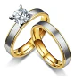 Anillos Compromiso Matrimonio Novios +caja Terciopelo Regalo - Miniatura 1
