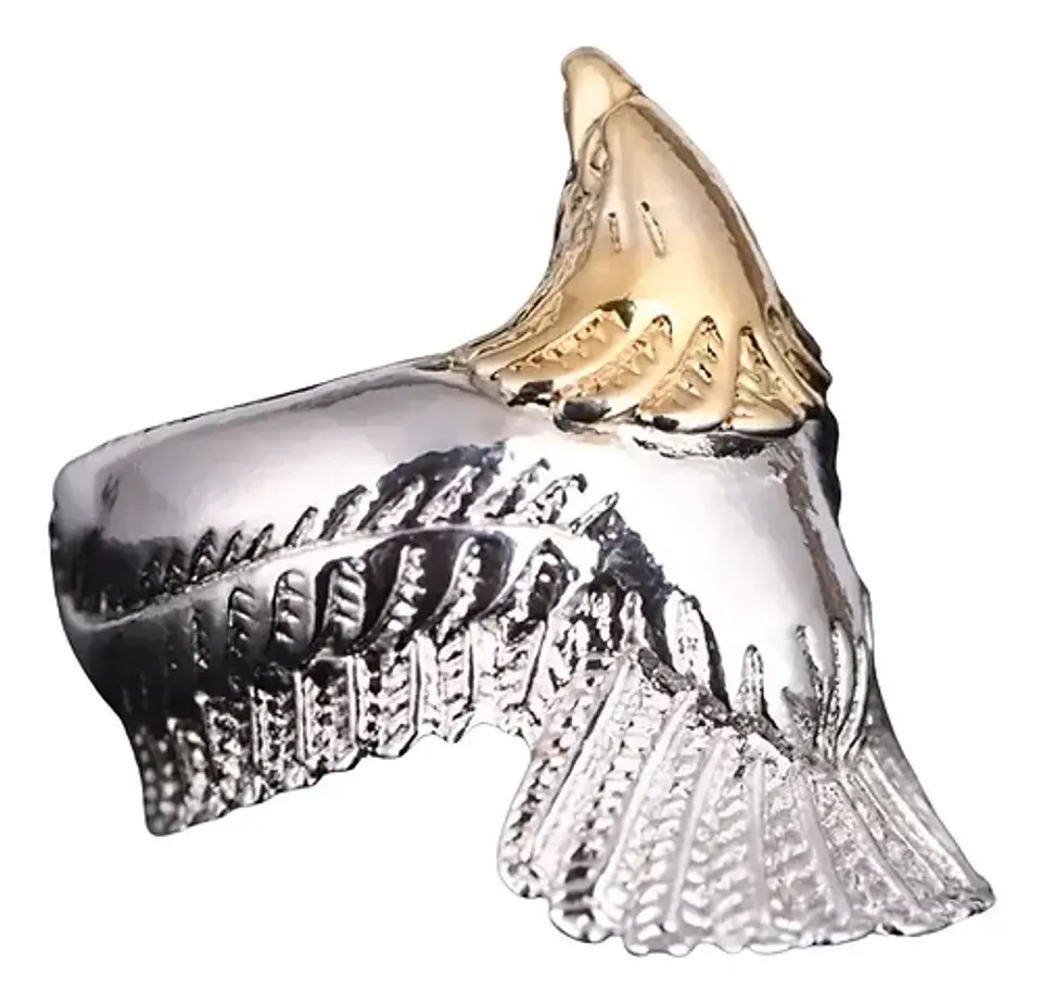Anillo Águila Hombre Papá Hijo + Globo Y Bolsa Regalo Joyas  1