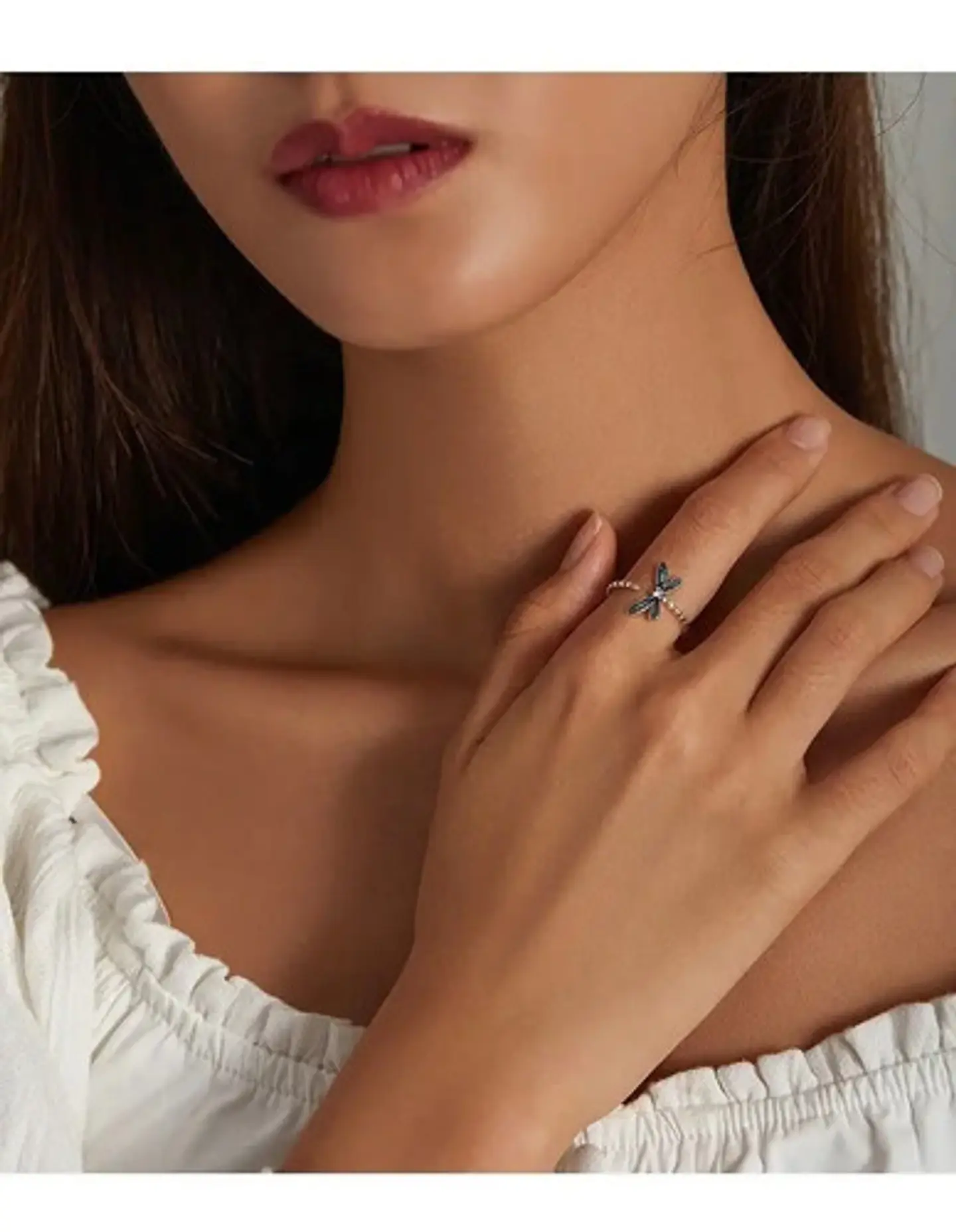 Anillo Plata 925 Ajustable Libélula Verde Joyas Regalo Mujer 7