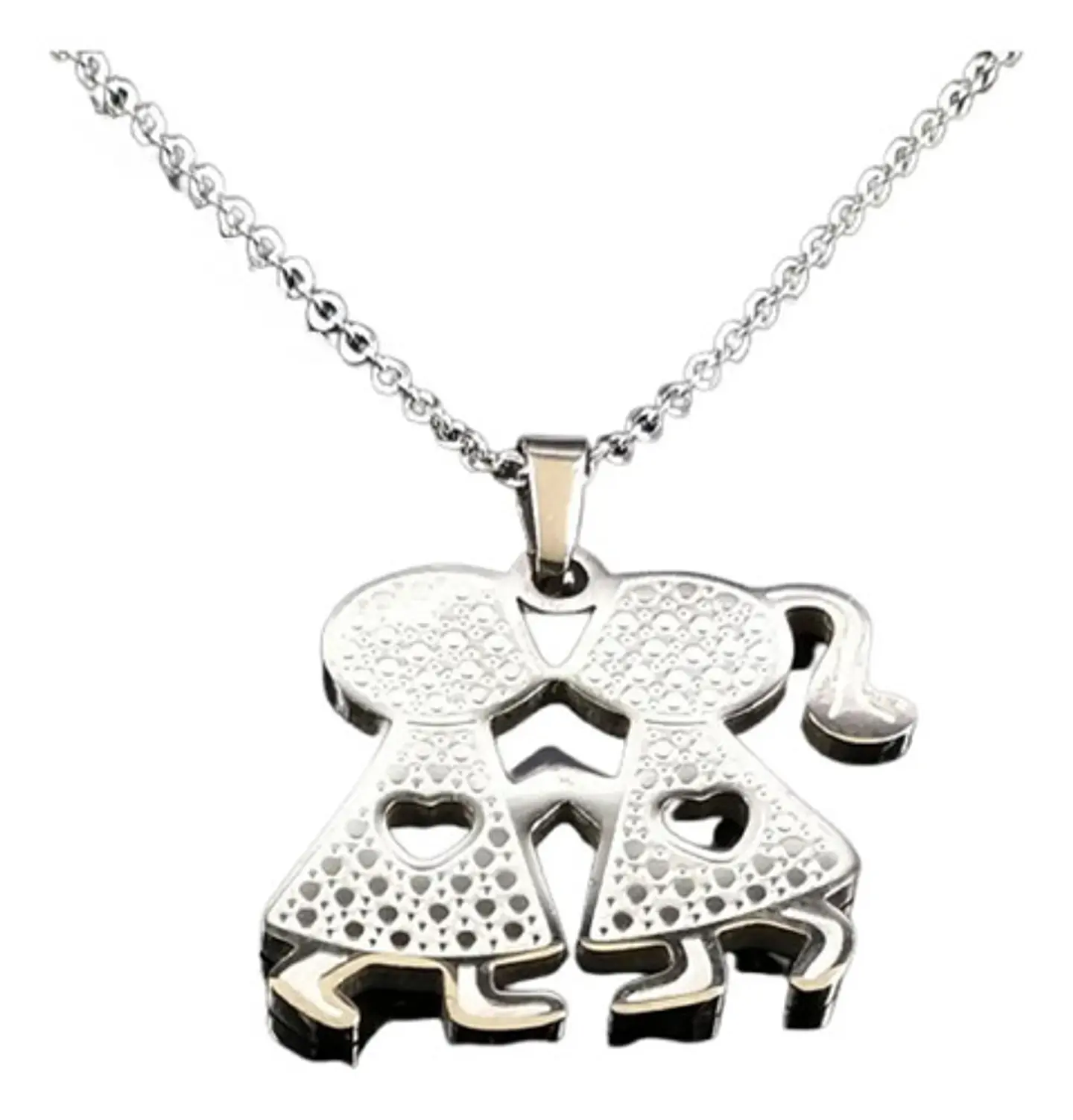 Cadena Colgante Beso San Valentin Amor + Caja Y Globo Regalo 1