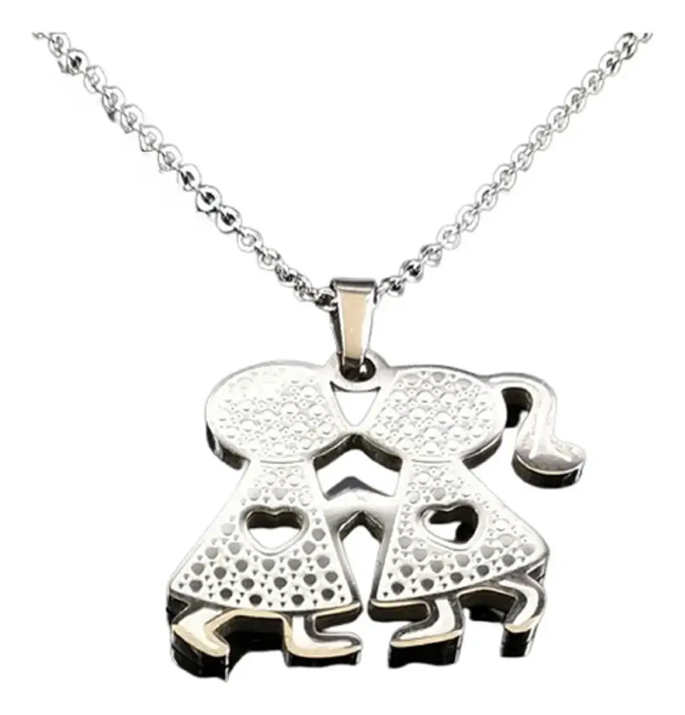 Cadena Colgante Beso San Valentin Amor + Caja Y Globo Regalo 1