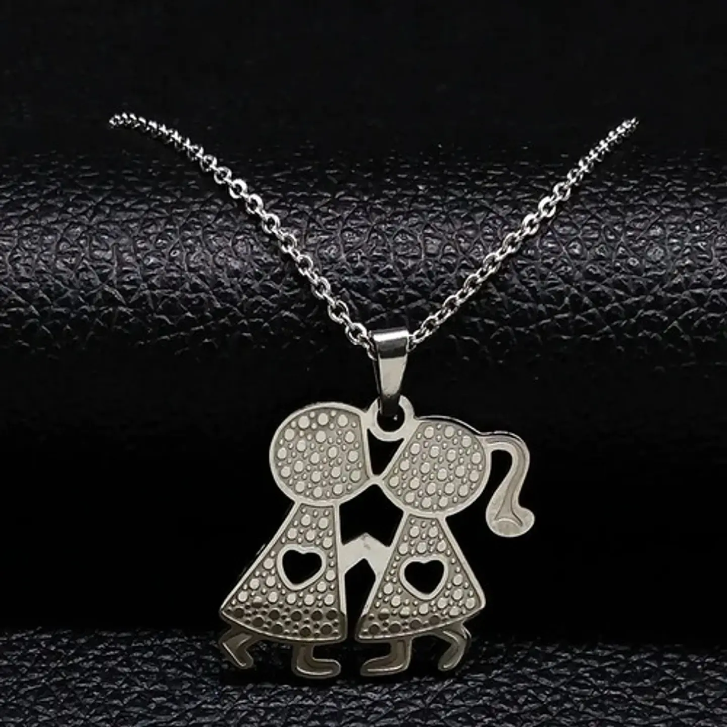 Cadena Colgante Beso San Valentin Amor + Caja Y Globo Regalo 2