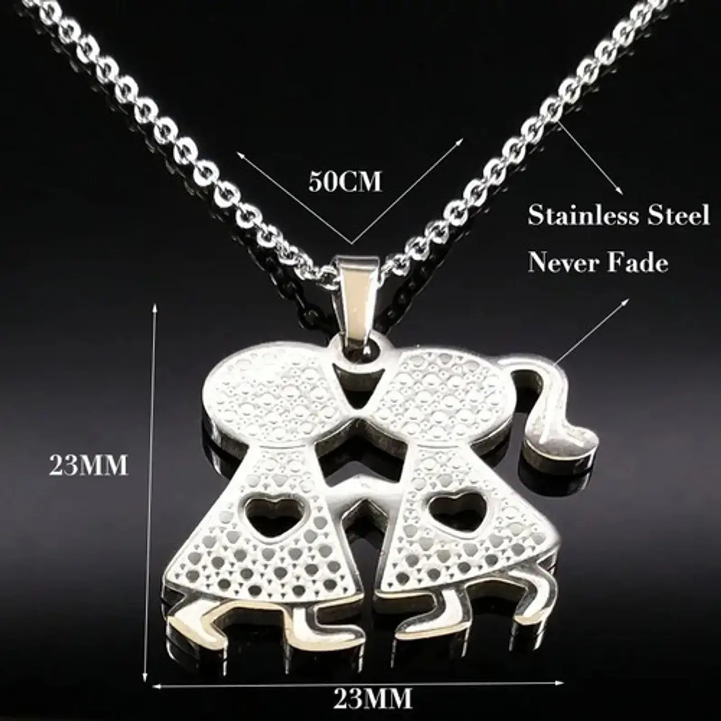 Cadena Colgante Beso San Valentin Amor + Caja Y Globo Regalo 3